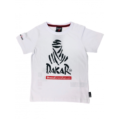 Vaikiški balti marškinėliai DAKAR 2020