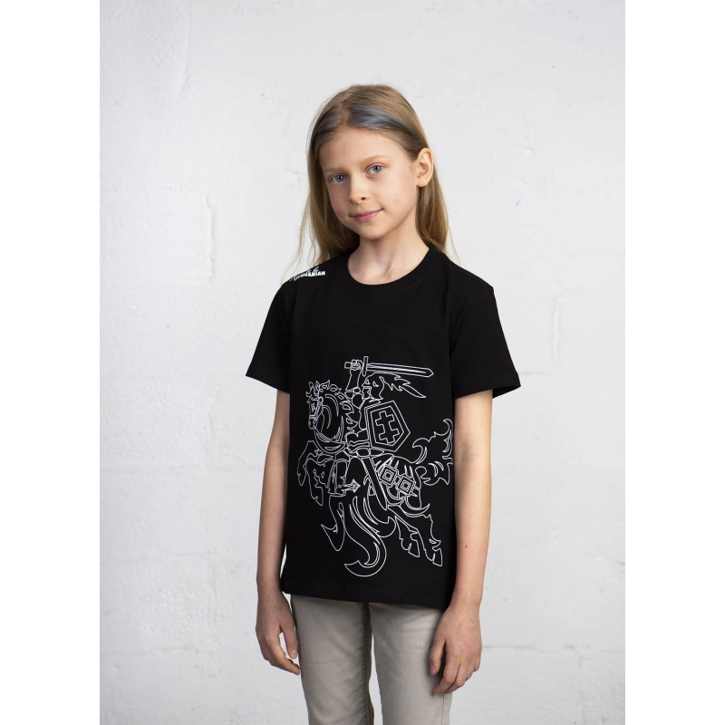 „Vytis“ juodi vaikiški marškinėliai