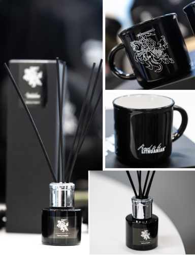 Dovanų rinkinys su Vyčiu – namų kvapas ir puodelis