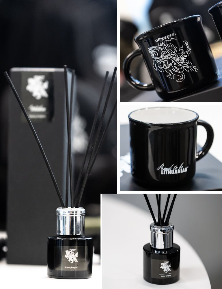 Dovanų rinkinys su Vyčiu – namų kvapas ir puodelis