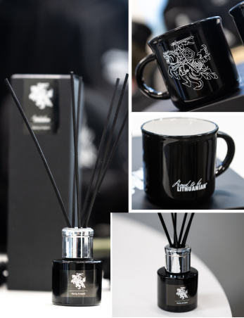 Dovanų rinkinys su Vyčiu – namų kvapas ir puodelis