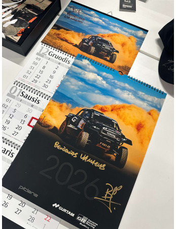 A3 sieninis kalendorius 2026 su parašu | Benediktas Vanagas