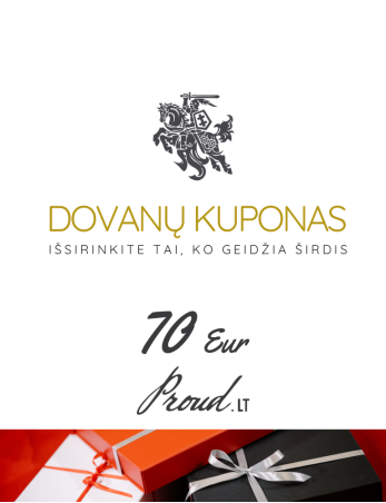 Elektroninis dovanų kuponas 70 € (6 mėn.) | proud.lt