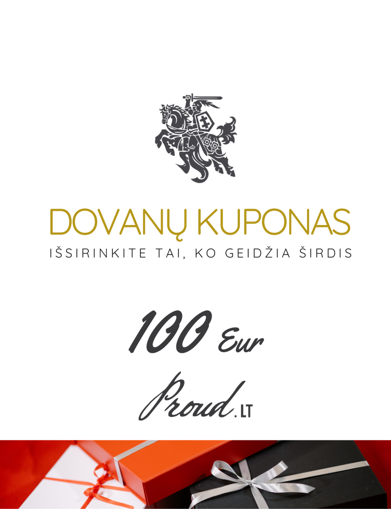 Elektroninis dovanų kuponas 100 € (6 mėn.) | proud.lt